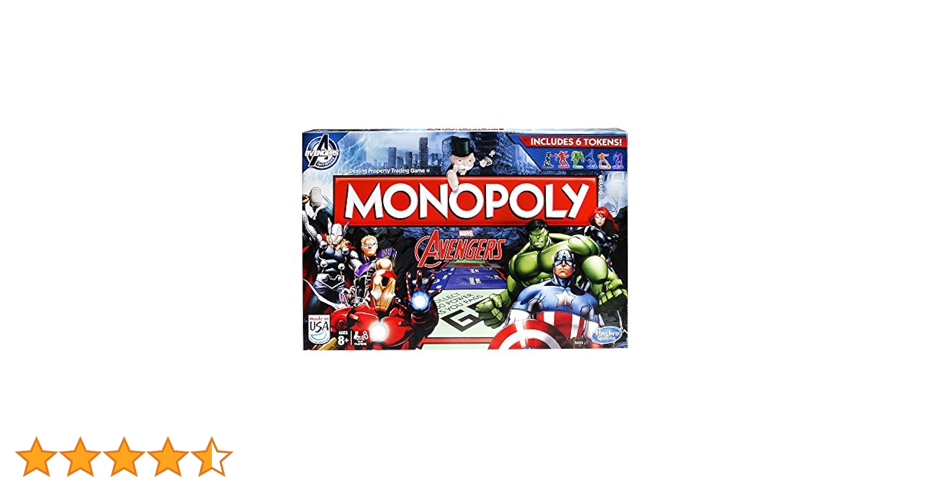 MONOPOLY MARVEL AVENGERS/モノポリー アベンジャーズ USA直輸入】MARVEL アベンジャーズ モノポリー MONOPOLY